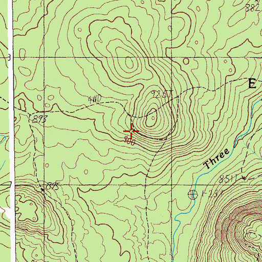 Topographic Map of Township of E, ME