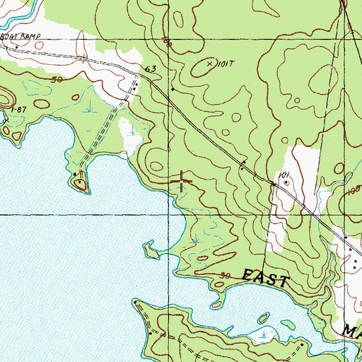 Topographic Map of Town of East Machias, ME