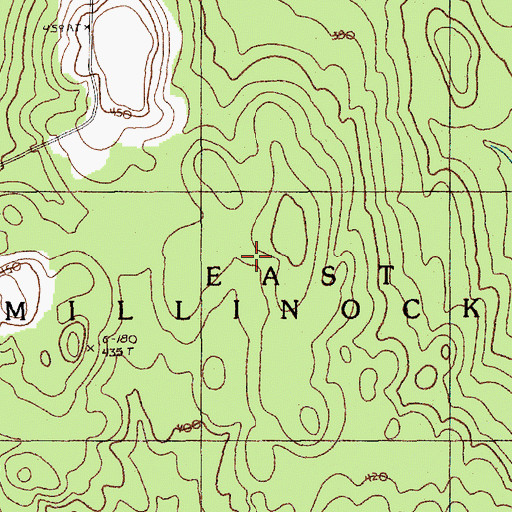 Topographic Map of Town of East Millinocket, ME