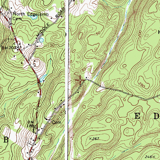 Topographic Map of Town of Edgecomb, ME