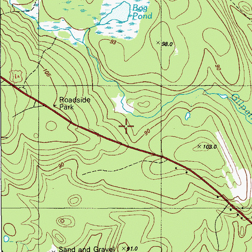 Topographic Map of City of Ellsworth, ME