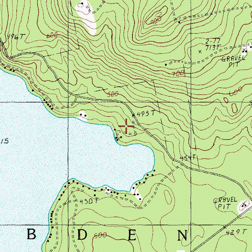 Topographic Map of Town of Embden, ME