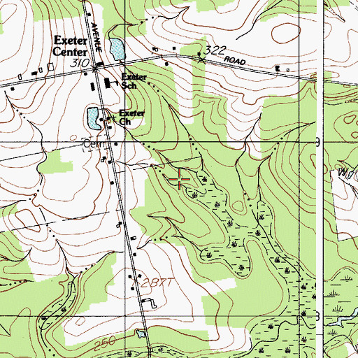 Topographic Map of Town of Exeter, ME