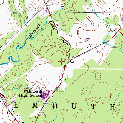 Topographic Map of Town of Falmouth, ME