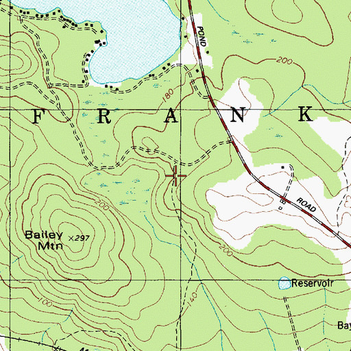 Topographic Map of Town of Franklin, ME