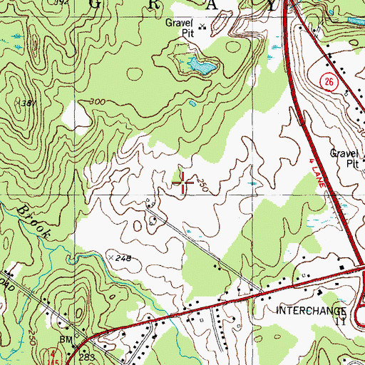 Topographic Map of Town of Gray, ME