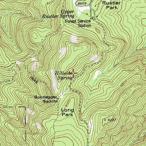 Topographic Map of Hillside Spring, AZ