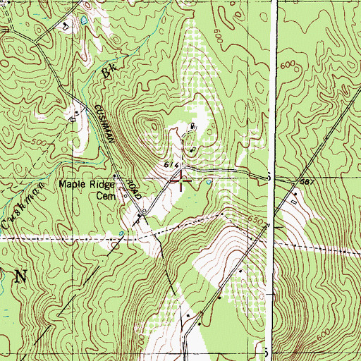 Topographic Map of Town of Hebron, ME