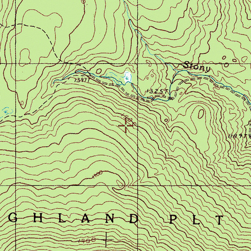 Topographic Map of Plantation of Highland, ME