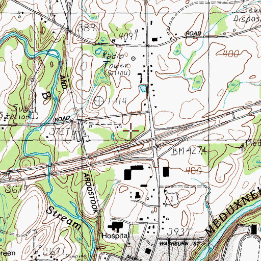 Topographic Map of Town of Houlton, ME