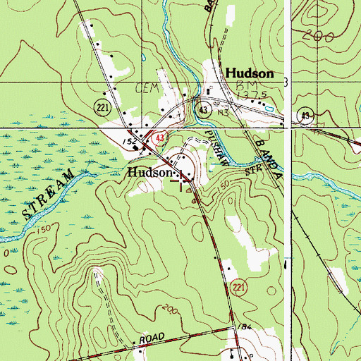 Topographic Map of Town of Hudson, ME