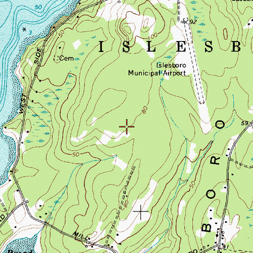 Topographic Map of Town of Islesboro, ME