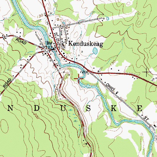 Topographic Map of Town of Kenduskeag, ME