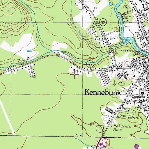 Topographic Map of Town of Kennebunk, ME