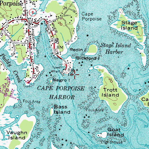Topographic Map of Town of Kennebunkport, ME