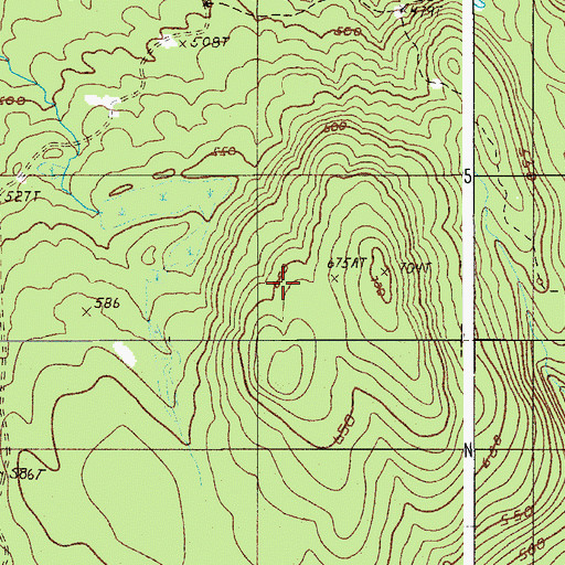 Topographic Map of Plantation of Lake View, ME