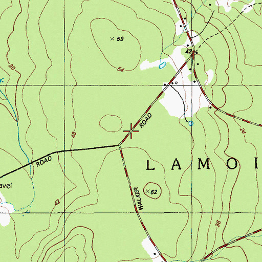 Topographic Map of Town of Lamoine, ME