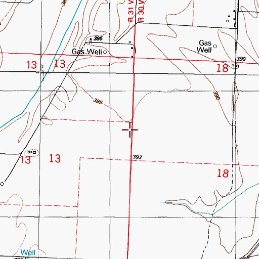 Topographic Map of New Haroldton, AR