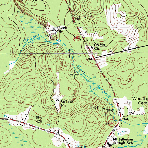 Topographic Map of Town of Lee, ME