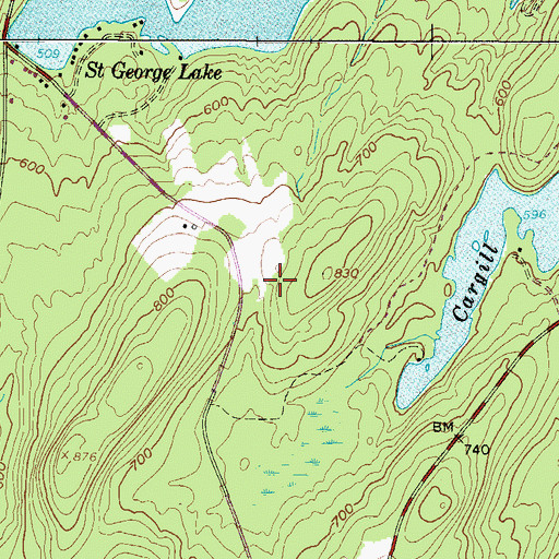 Topographic Map of Town of Liberty, ME