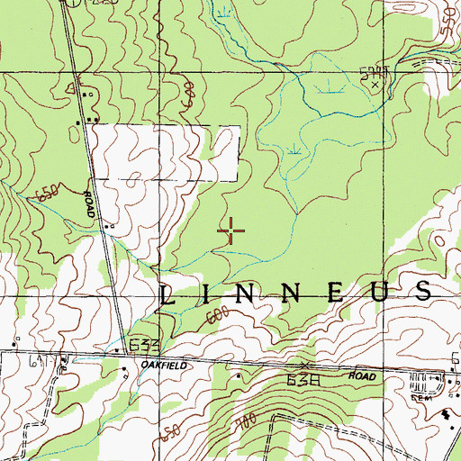 Topographic Map of Town of Linneus, ME