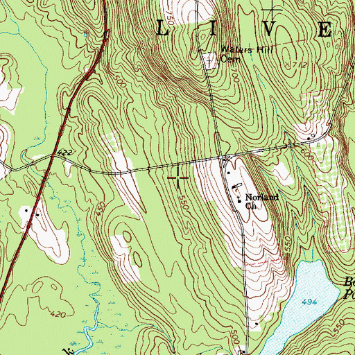 Topographic Map of Town of Livermore, ME