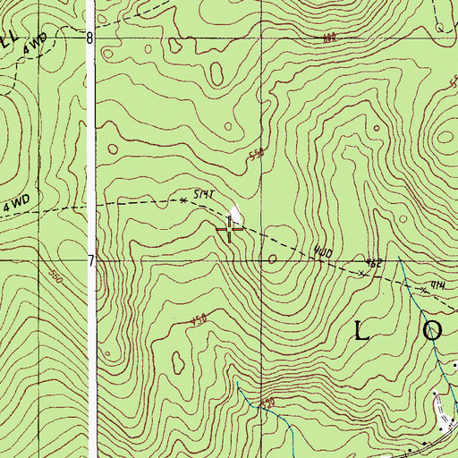 Topographic Map of Town of Lowell, ME
