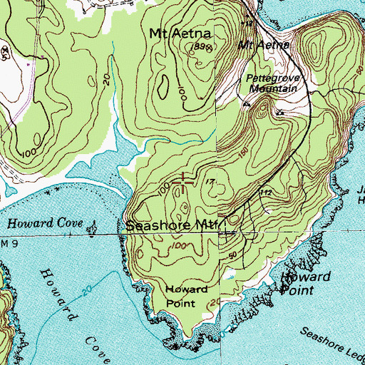 Topographic Map of Town of Machiasport, ME
