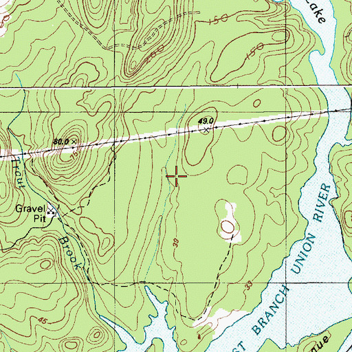 Topographic Map of Town of Mariaville, ME