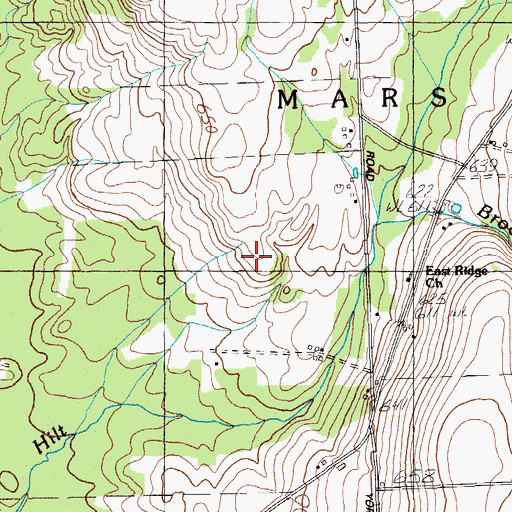 Topographic Map of Town of Mars Hill, ME
