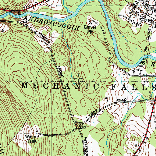Topographic Map of Town of Mechanic Falls, ME
