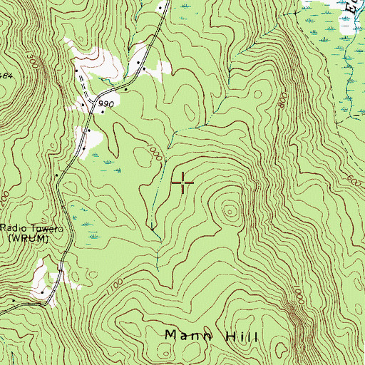 Topographic Map of Town of Mexico, ME
