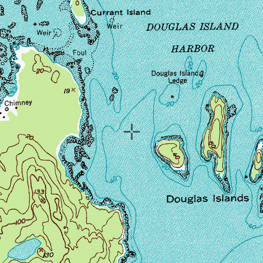Topographic Map of Town of Milbridge, ME