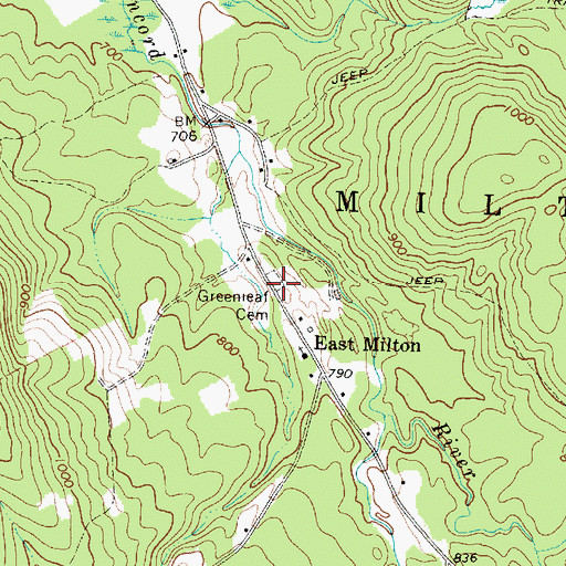 Topographic Map of Township of Milton, ME