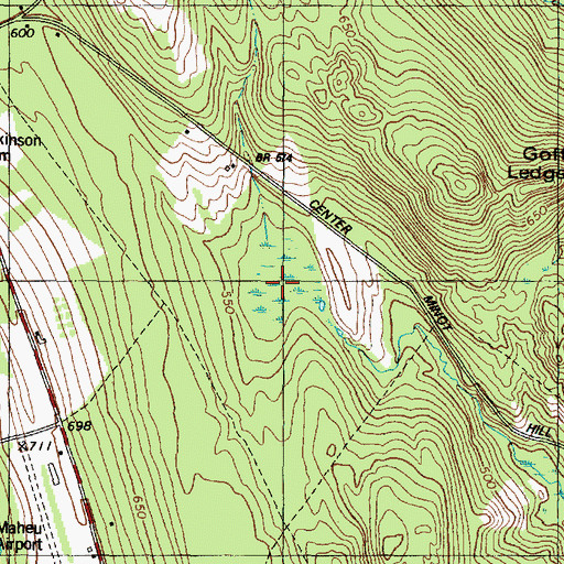 Topographic Map of Town of Minot, ME
