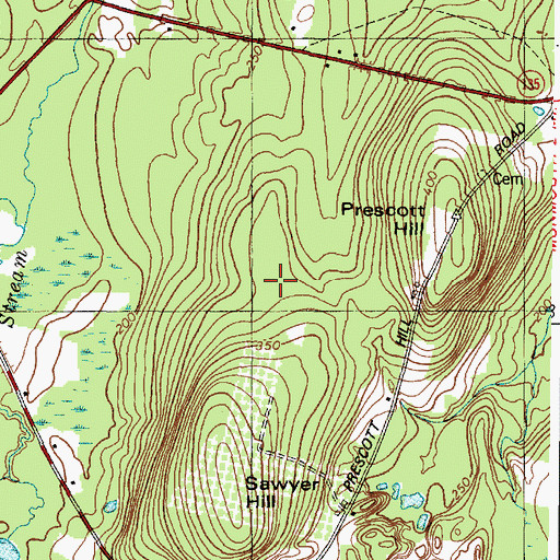 Topographic Map of Town of Monmouth, ME