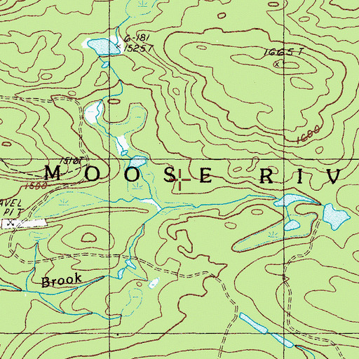 Topographic Map of Town of Moose River, ME