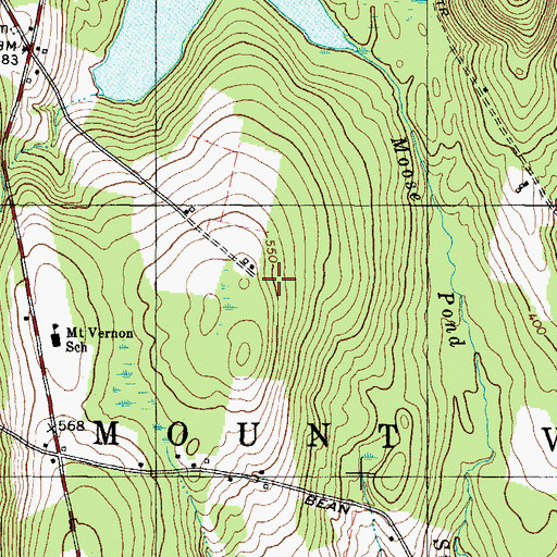 Topographic Map of Town of Mount Vernon, ME