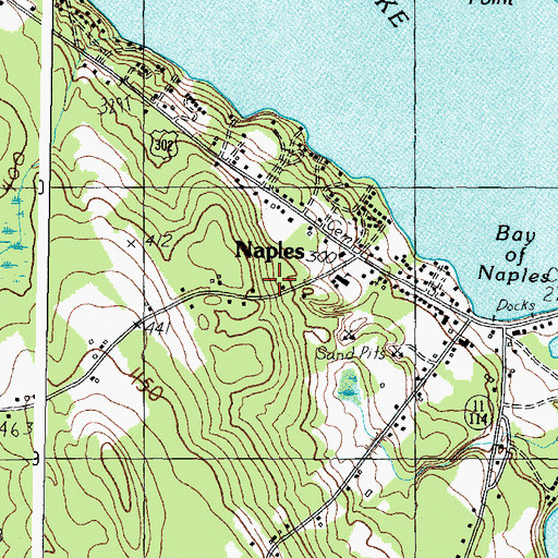 Topographic Map of Town of Naples, ME