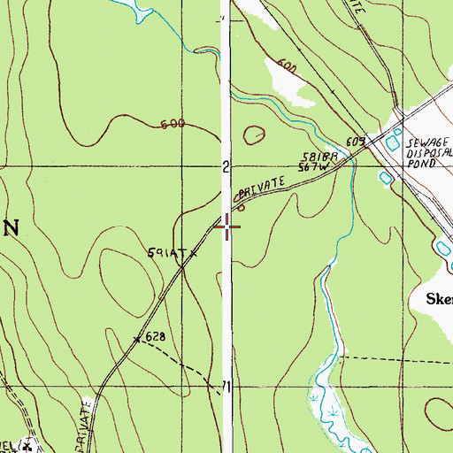 Topographic Map of Plantation of Nashville, ME
