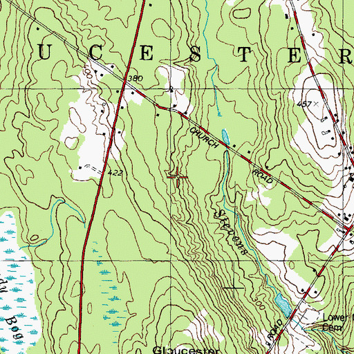 Topographic Map of Town of New Gloucester, ME