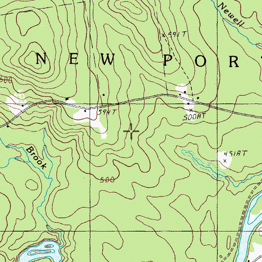 Topographic Map of Town of New Portland, ME