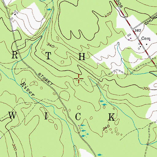 Topographic Map of Town of North Berwick, ME