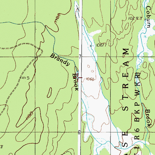 Topographic Map of Unorganized Territory of Northeast Somerset, ME