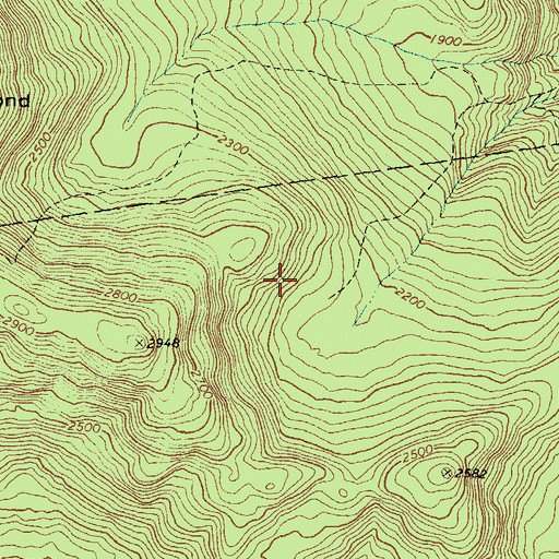 Topographic Map of Unorganized Territory of North Franklin, ME