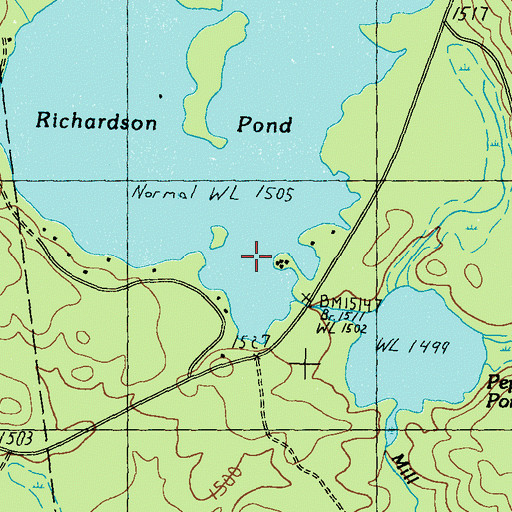 Topographic Map of Unorganized Territory of North Oxford, ME
