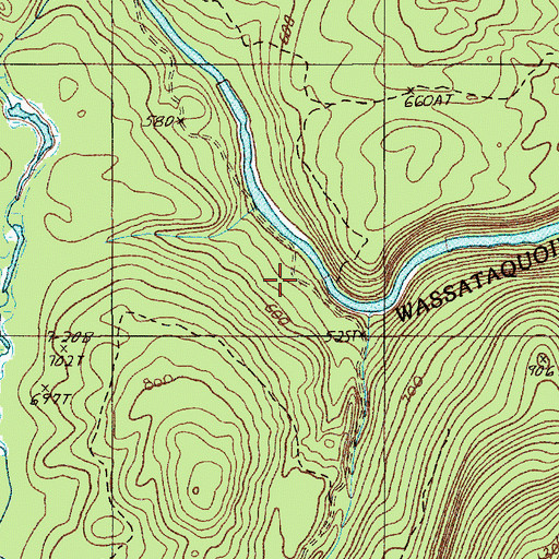 Topographic Map of Unorganized Territory of North Penobscot, ME