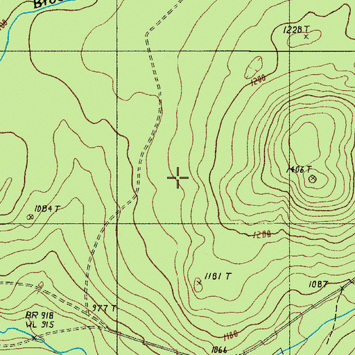 Topographic Map of Unorganized Territory of Northwest Aroostook, ME