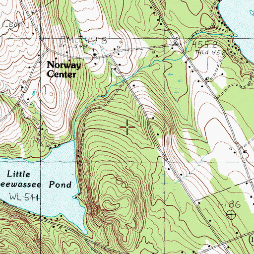 Topographic Map of Town of Norway, ME