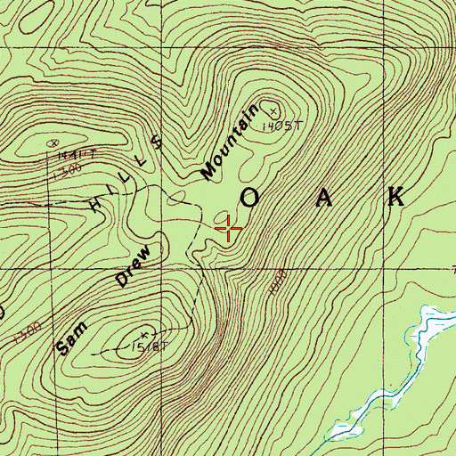 Topographic Map of Town of Oakfield, ME
